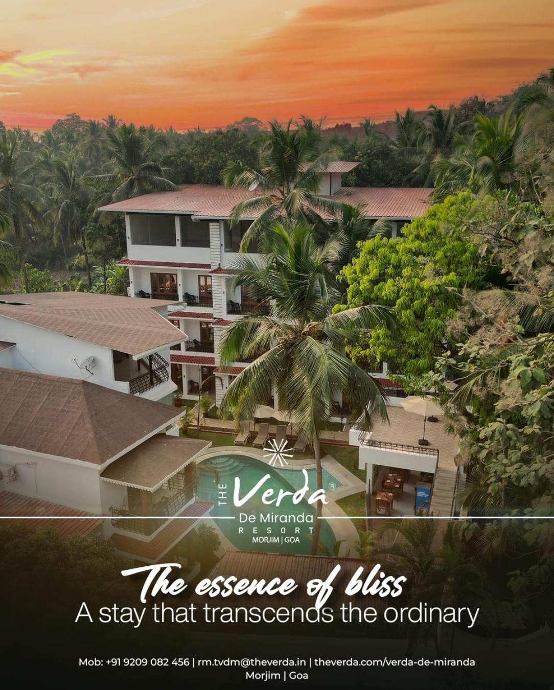 The Verda De Miranda Resort Morjim North Goa Exterior foto
